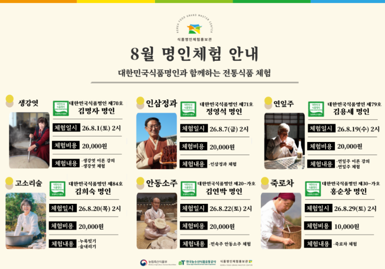 식품명인에게 배우는 연잎주·고소리술·안동소주